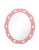 Contemporary Fleur Home Garden District Satsuma Oval Mirror in Pink Punch, 22x27 For Sale - Image 3 of 3