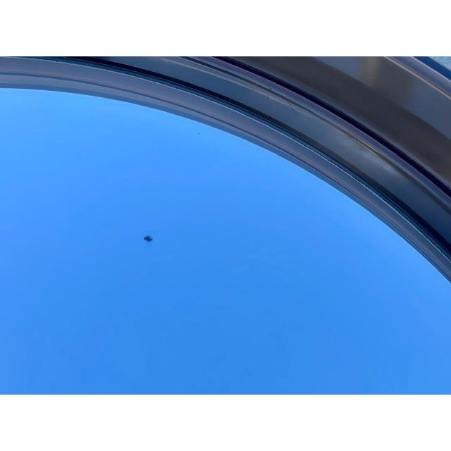 Mid-Century Round Smoked Acrylic Mirror, 1970s For Sale - Image 6 of 18