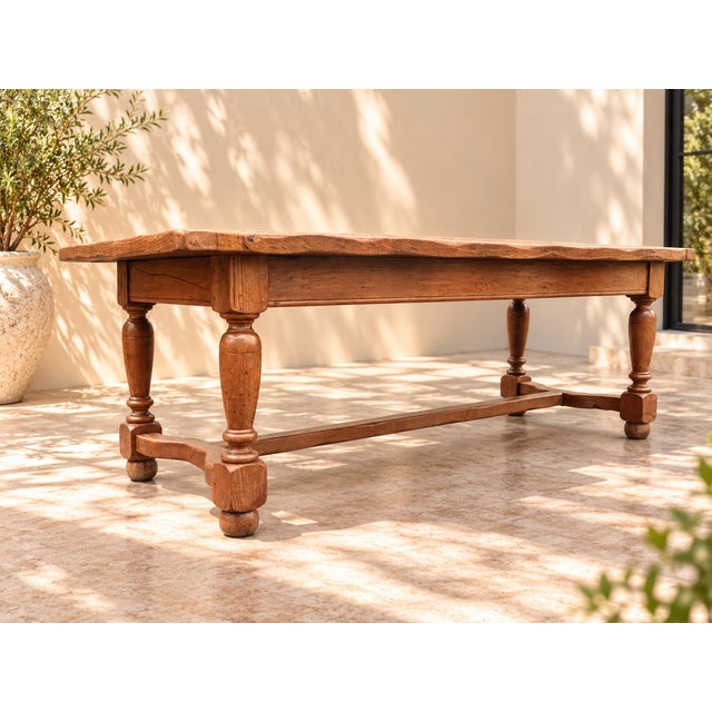 Early 20th Century Large Antique Farmhouse Table in Oak, 1900 For Sale - Image 5 of 7