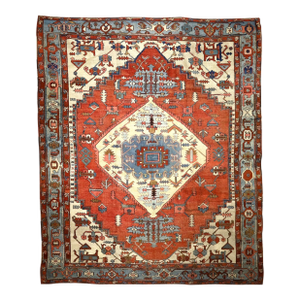 Antique Persian Serapi Rug 9’7" X 11’6”