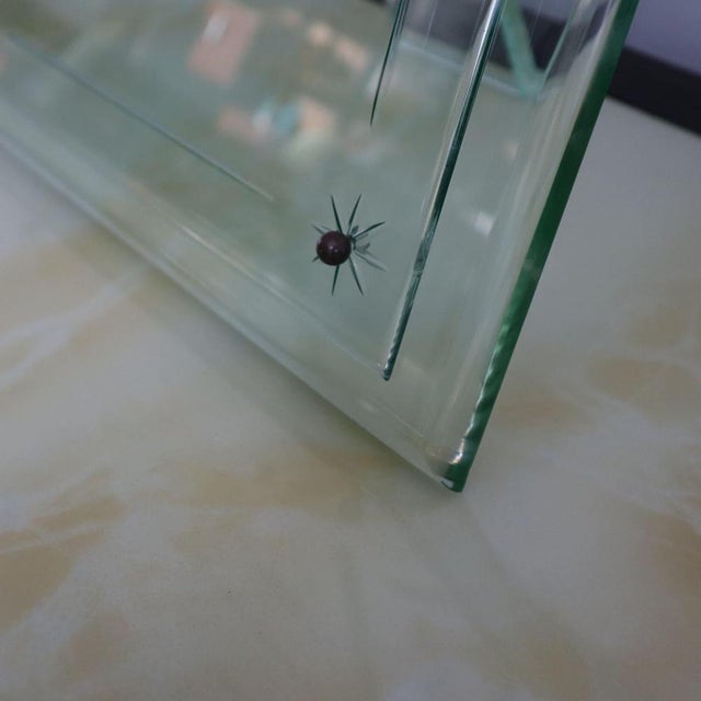 Vintage Glass and Brass Photo Frame by Pietro Chiesa for Fontana Arte For Sale - Image 5 of 7