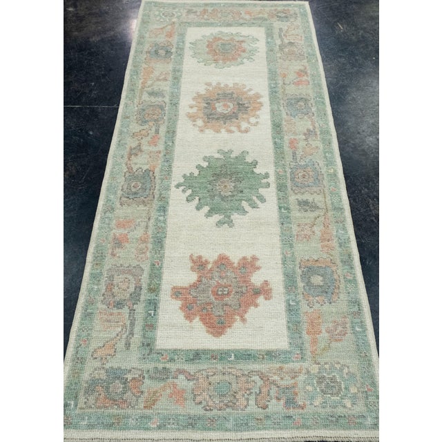 Turkish Oushak Runner Rug 2'9" x 6'8" #17545 Explore a curated collection of hallway runners, wool rugs, and handmade...