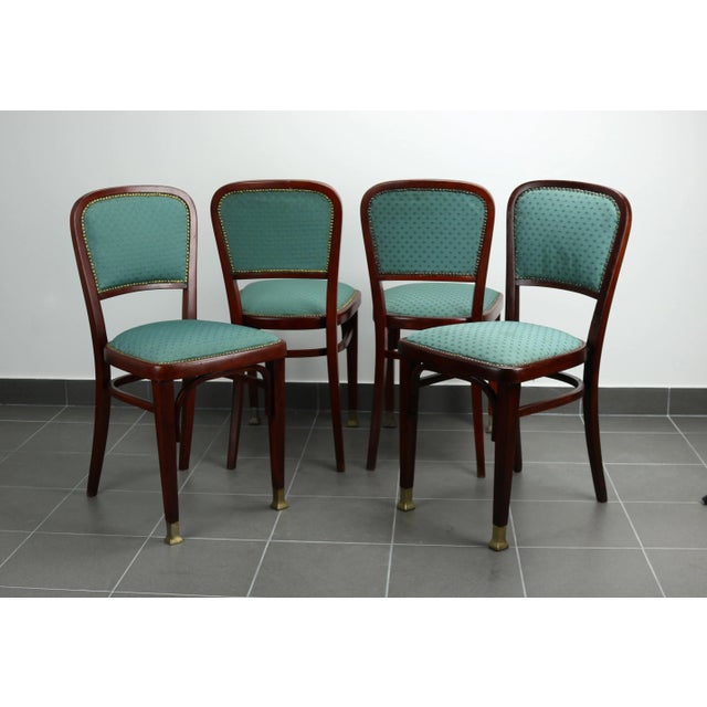 Dining Chairs attributed to Marcel Kammerer for Thonet, 1910, Set of 4 For Sale - Image 3 of 7