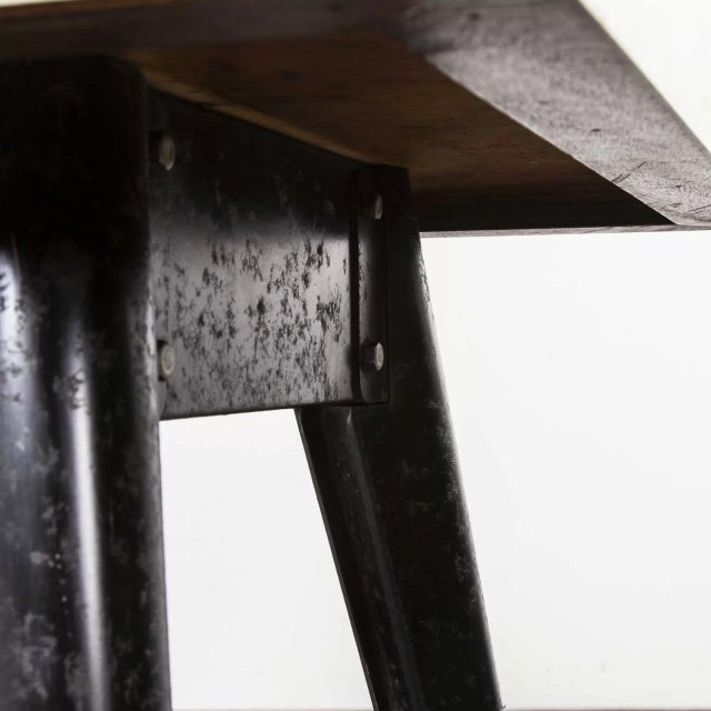 Metal French Rectangular T55 Dining Table from Tolix, 1950s For Sale - Image 7 of 10