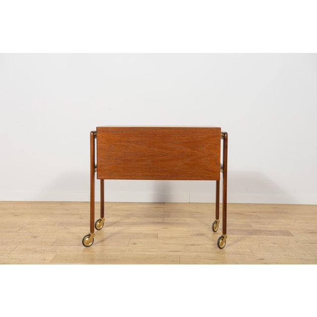 Mid-Century Modern Teak Serving Trolley on Castors, Denmark, 1960s For Sale - Image 6 of 18