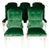 1980s Set of 10 Emerald Green Velvet Dining Chairs Attr. Marge Carson For Sale