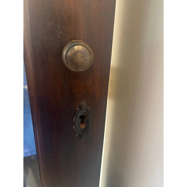 1960s Hardwood Mirrored One Door Wardrobe Cabinet For Sale - Image 4 of 6