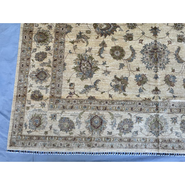 Hand-Knotted Afghan Oushak Chobi Wool Area Rug - 9'0" X 12'0" For Sale - Image 6 of 14