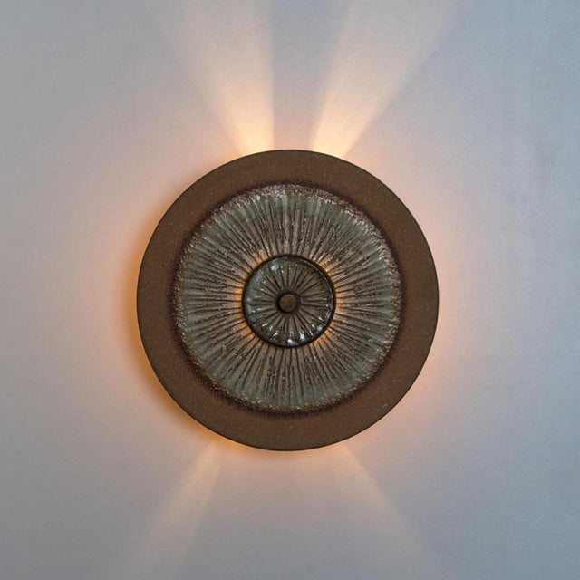 Ceramic Round Ceramic Wall Light from Axella, 1970 For Sale - Image 7 of 15