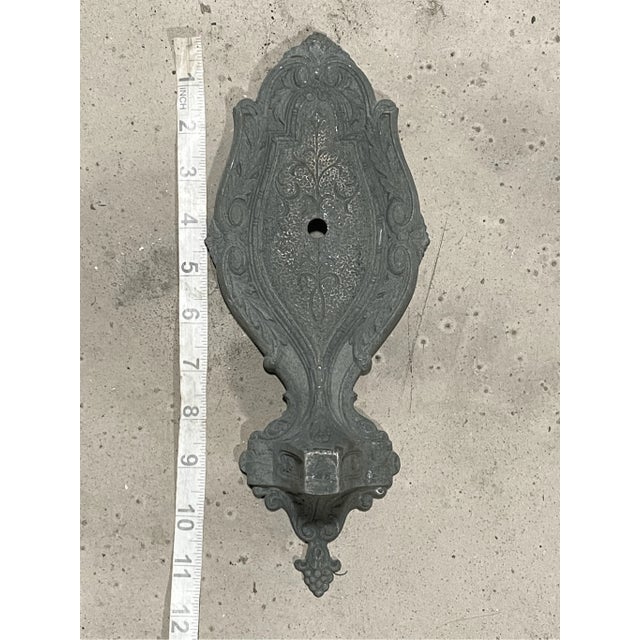 Antique Ornate Victorian Sconce Plate Base Part Single Arm the sconce plate needs to be cleaned and re-wired