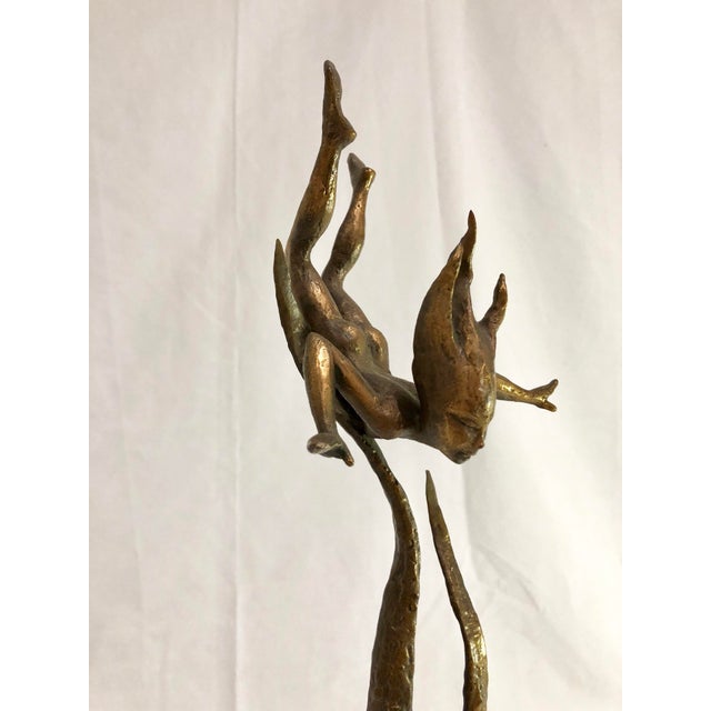 Mid Century Bronze Mermaid Sculpture For Sale - Image 9 of 10