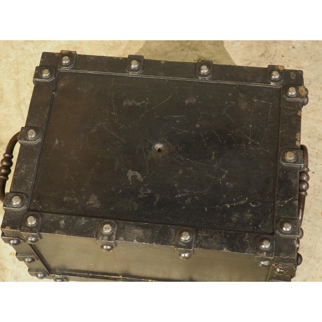 Heavy Antique Bauche Cast Iron Safe From Northeastern France, Circa 1870 For Sale - Image 4 of 16