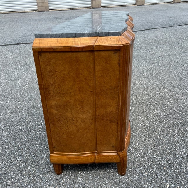 Art Deco Art Deco Burled Elm & Marble Top Sideboard by René Joubert Et. Philipe Petit for Dim For Sale - Image 3 of 13