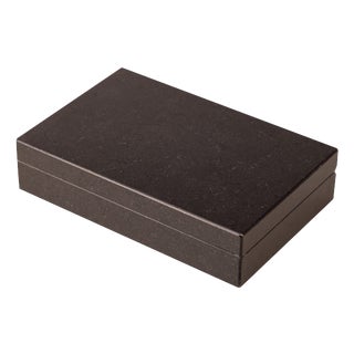 Vintage Italian Nero Granite Stone Box, 1960 For Sale