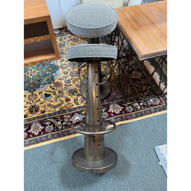 Blackman Cruz Workshop Yacht Bar Stools, Pair For Sale - Image 13 of 13