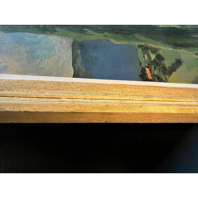 Herbert Theurillat, Countryside Landscape, Oil on Canvas For Sale - Image 7 of 9