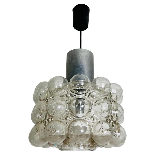 Bubble Glass Pendant Lamp by Helena Tynell for Glashütte Limburg, 1960s For Sale - Image 11 of 11