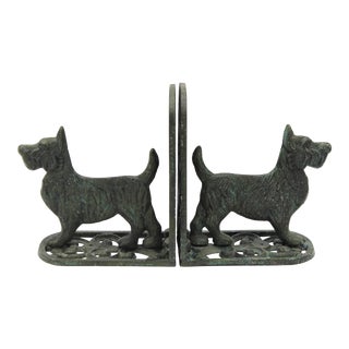 Vintage West Highland Terrier Dog Bookends For Sale