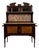 Antique English Edwardian Burr Walnut and Marble Washstand For Sale