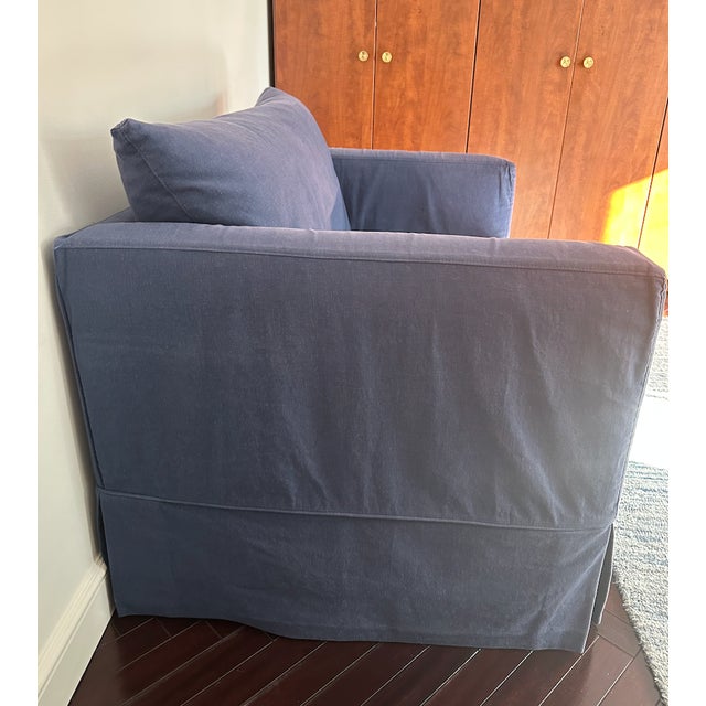 Crate Barrel Slipcovered Twin Sleeper Chair Chairish