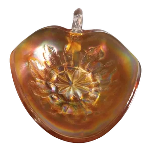 1950s Marigold Carnival Glass Nappy Dish