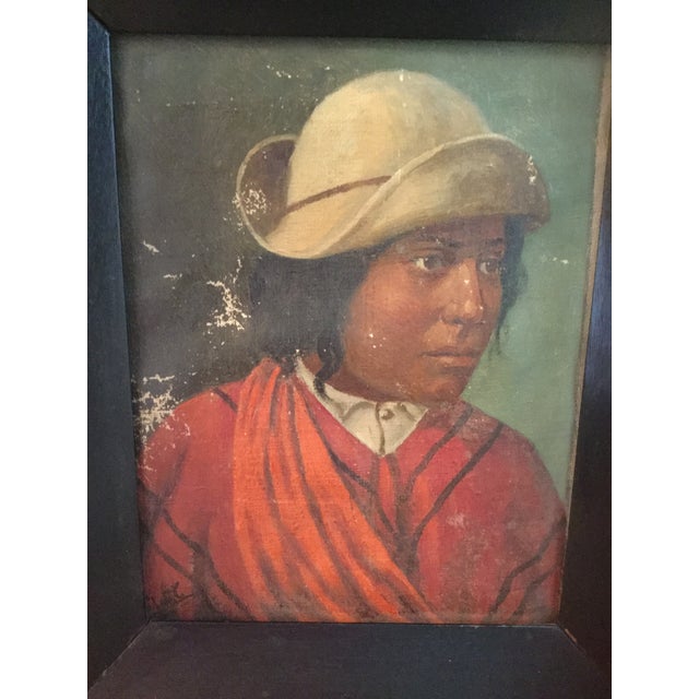 Rare Antique Indian Portrait Oil Painting Chairish