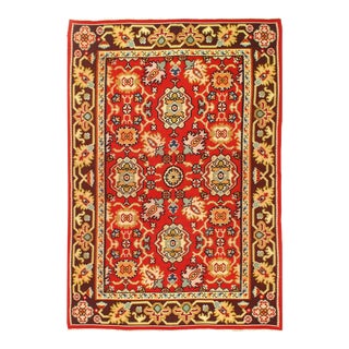 Rust Fine Hand Knotted Turkish Kazak Rug 5'3'' X 7'7'' For Sale