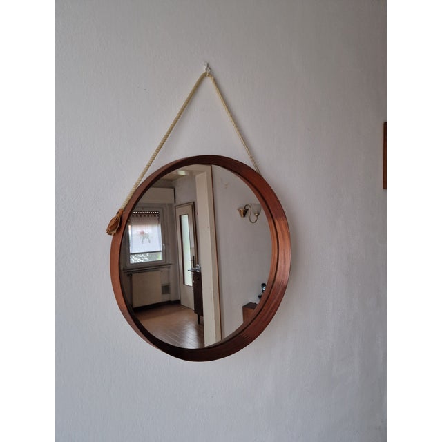 Vintage Teak Mirror, 1960s For Sale - Image 9 of 16