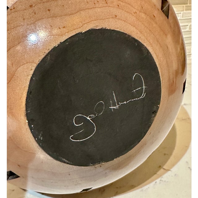This is a grand-scale, authentic vintage segmented maple wood art vessel by the internationally celebrated fine craft...