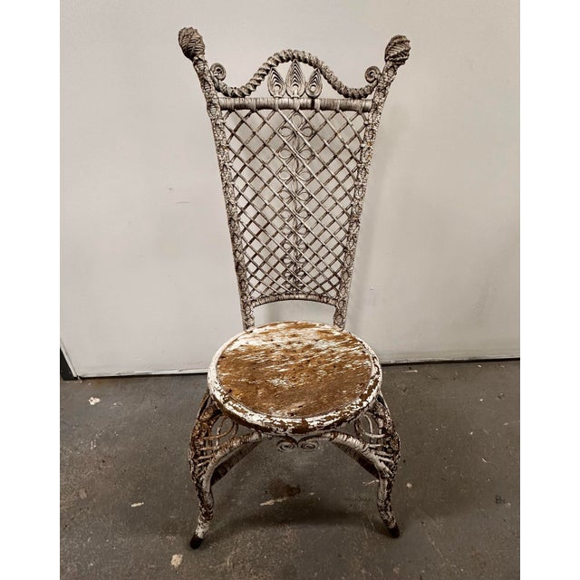 This is an extremely rare late 19th Century Heywood Brothers or Heywood Wakefield rattan and wicker lady's or portrait...