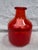 Kosta Boda Vintage Reddish Orange Art Glass Kosta Boda Bottle For Sale - Image 4 of 14