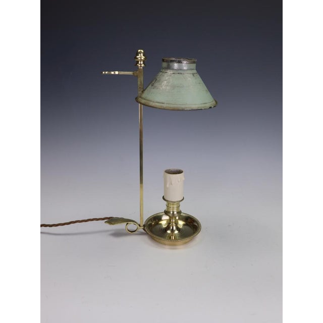 Antique 19th Century French Brass and Tôle Bouillotte Desk Lamp, 1900 For Sale - Image 4 of 18
