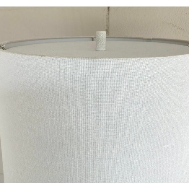 Modern Made Goods Modern Textured Plaster Column Brantley Table Lamp For Sale - Image 3 of 4