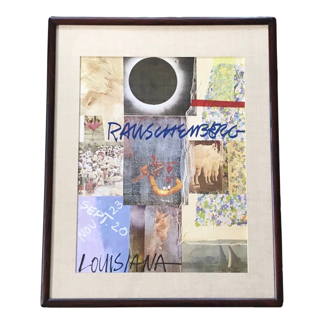 Framed Robert Rauschenberg Exhibition Print, Denmark 1980 For Sale