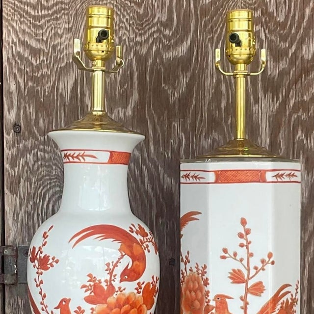 Vintage Regency Chinoiserie Lamps - Set of Two For Sale - Image 12 of 12