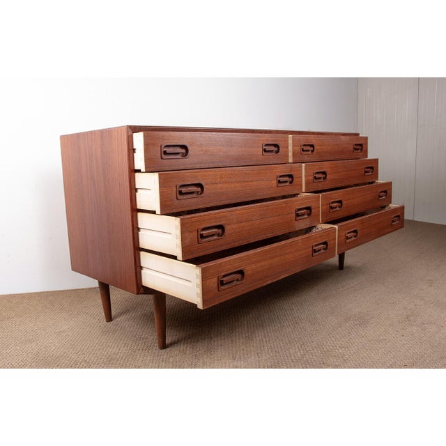 Wood Large Danish Double Chest of 8 Drawers in Teak from Dyrlund, 1960s For Sale - Image 7 of 18