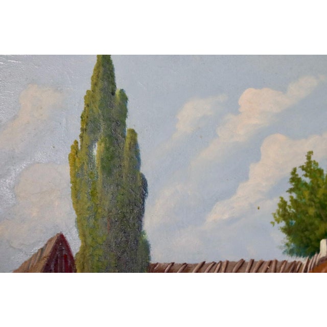 E Johansson, Large Landscape with Farmhouse, 1960s, Oil on Canvas, Framed For Sale - Image 6 of 11