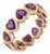 Natural Amethyst Heart Infinity Engagement Ring | February Birthstone Stacking Band Ring, Size 7 For Sale