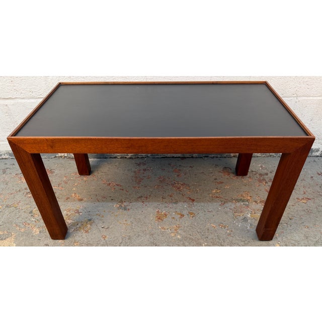 Mid 20th Century Vintage Mid-Century Modern Teak & Black Formica Nesting Tables – Set of 2 For Sale - Image 5 of 15