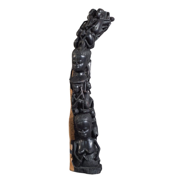 African Figural Post Carving For Sale