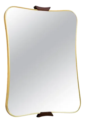 Brass Framed Mirror, 1950s