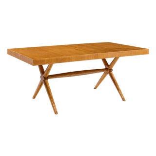 Mid 20th Century Robsjohn Gibbings for Widdicomb Mid Century Bleached Mahogany X Based Dining Table For Sale