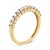 14K Yellow Gold Plated .925 Sterling Silver 1/2 cttw Shared Prong Set Brilliant Round-Cut Diamond 11 Stone Band Ring (J-K Color,SI2-I1 Clarity) Size 8 For Sale - Image 4 of 6