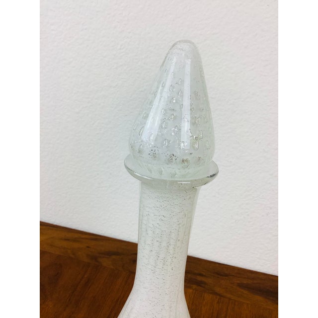 Murano Vintage 1960s White Murano Art Glass Decanter / Vessel For Sale - Image 4 of 8