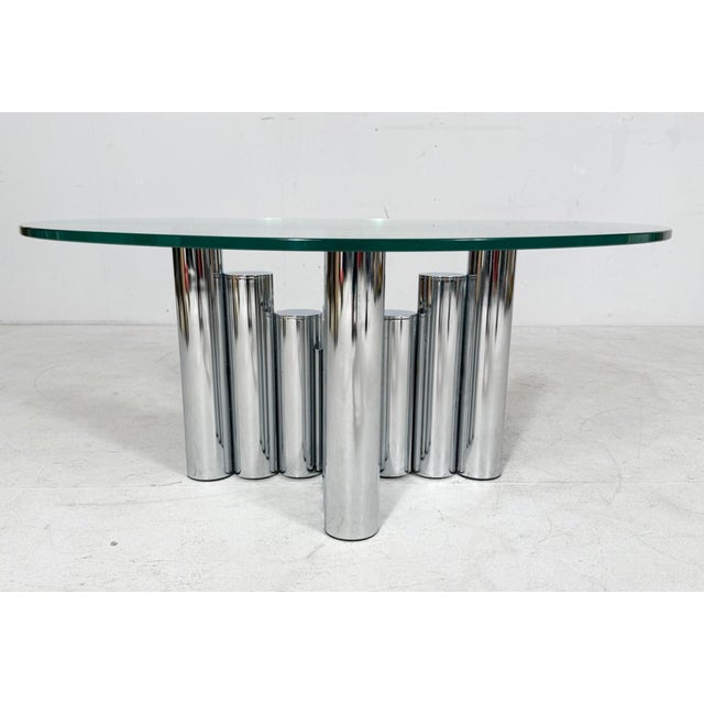 Metal Sculptural Coffee Table in Chrome by Marco Zanuso, Italy, 1970s For Sale - Image 7 of 9