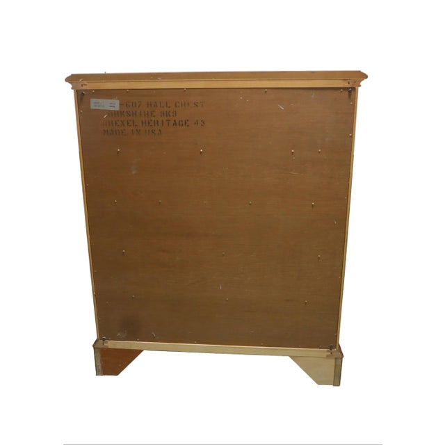 1980s Drexel Heritage Yorkshire Collection Solid Yew Dresser For Sale - Image 5 of 10