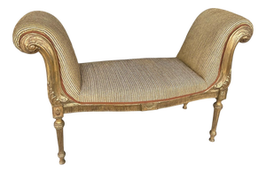 English Giltwood Window Seat, 1700s
