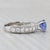 Blue 3cw Tanzanite Diamond Ring 14k White Gold Size 6.5 Engagement For Sale - Image 8 of 8