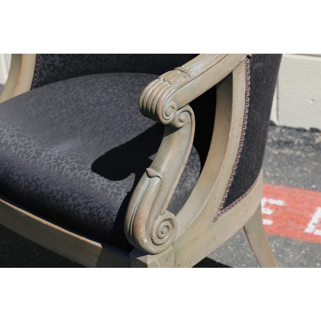 Pair of Italian Style Carved Wood Armchairs, 1990s For Sale - Image 9 of 18