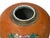 Oriental Orange Base People Graphic Porcelain Round Jar For Sale - Image 9 of 9